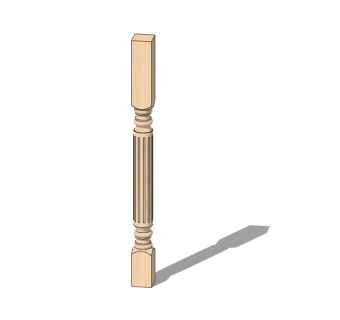 小径槽古罗马柱草图大师模型，小径槽古罗马柱sketchup模型下载