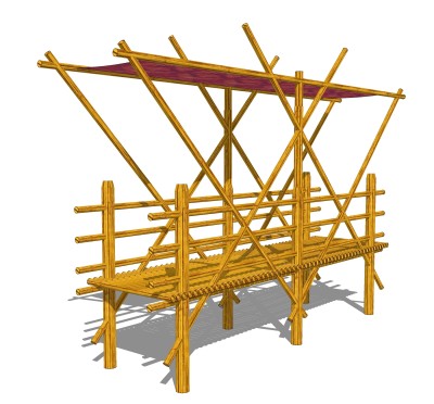 现代桥梁草图大师模型下载，sketchup桥梁su模型分享