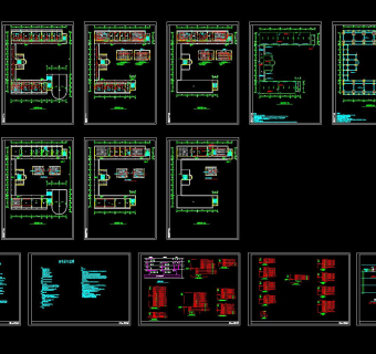 中学大学教学楼电气图纸施工图CAD图纸