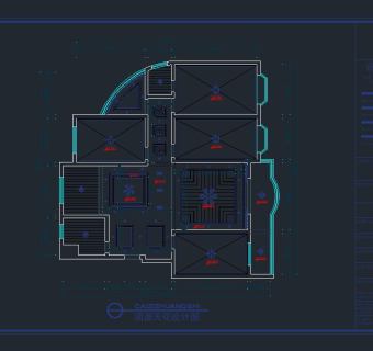 祥细家装户型图三居CAD，免费下载