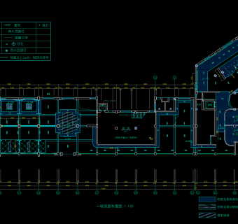 二层中式餐厅装修施工图，中餐厅CAD平立面图下载