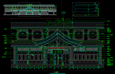 精致菜馆CAD施工图，中式饭店CAD施工图纸下载