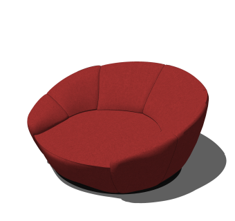 现代单人沙发草图大师模型，单人沙发skb文件下载