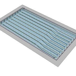 泳池草图大师模型，泳池SU模型下载
