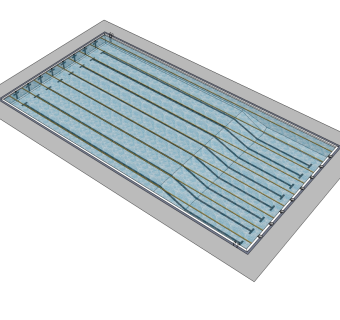 泳池草图大师模型，泳池SU模型下载