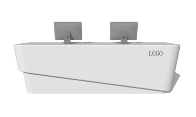      现代前台接待草图大师模型，前台sketchup模型下载