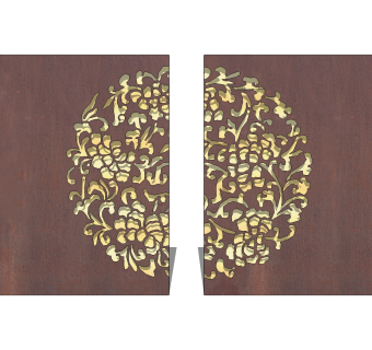 现代创意锈板草图大师模型，锈板sketchup模型下载