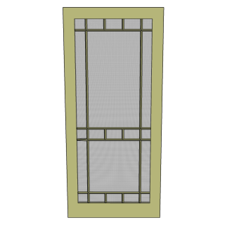 平开玻璃门草图大师模型，平开门sketchup模型下载