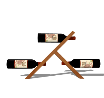 现代红酒草图大师模型，酒水sketchup模型下载