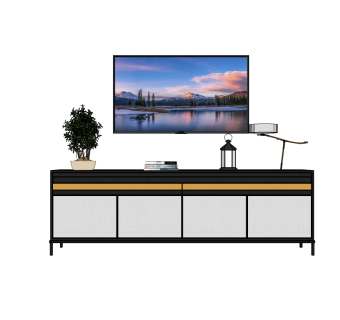 现代电视柜花瓶摆件草图大师模型，电视柜摆件sketchup模型