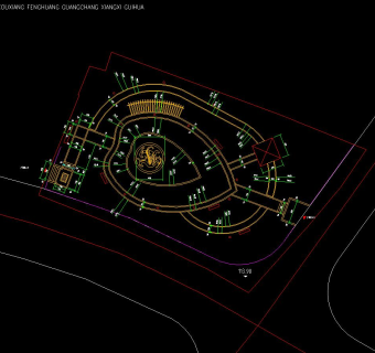 某广场景观规划施工图CAD图纸
