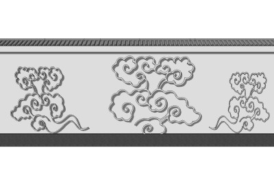 中式文化景观墙草图大师模型，文化景观墙sketchup模型免费下载