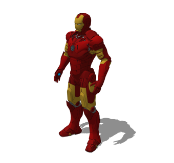 现代钢铁侠玩具草图大师模型，玩具su模型下载