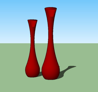 现代装饰花瓶草图大师模型，花瓶sketchup模型下载