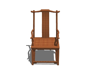  新中式精品单椅草图大师模型，单椅sketchup模型下载