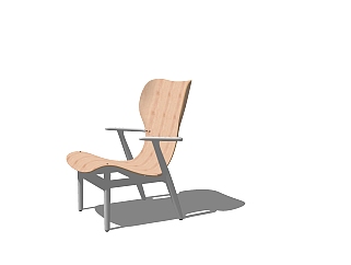 北欧风格休闲躺椅草图大师模型，北欧风格休闲躺椅SU模型
