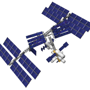现代太空站草图大师模型，空间站su模型下载
