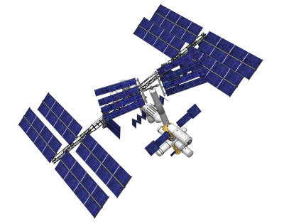 现代太空站草图大师模型，空间站su模型下载