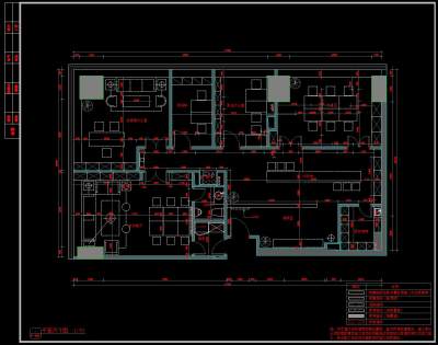 云峰投资办公室施工图，CAD建筑图纸免费下载