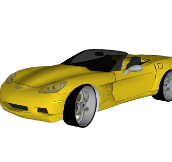 现代跑车免费su模型，现代跑车skp模型，草图大师素材下载