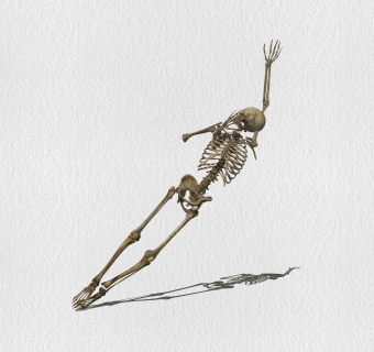 人体骷髅造型草图大师模型，游戏角色su模型下载