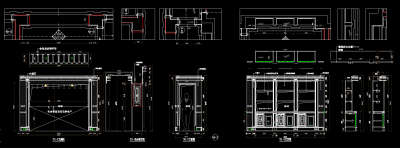 古典墙板CAD尺寸图，墙板CAD施工图下载
