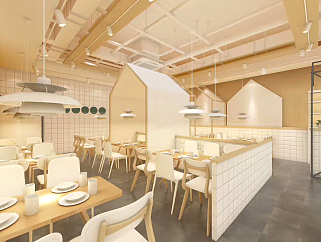 时尚网红餐厅店设计图施工图效果图CAD图纸，餐厅cad设计图纸下载