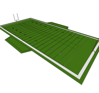 橄榄球馆草图大师模型，橄榄球馆SU模型下载