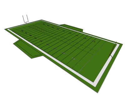 橄榄球馆草图大师模型，橄榄球馆SU模型下载
