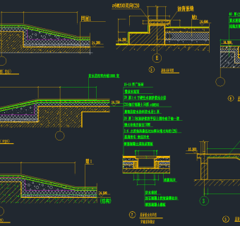 新款坡道CAD施工图，坡道CAD建筑图纸下载
