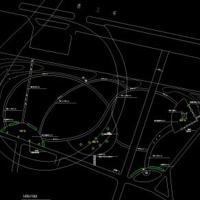 小游园绿化施工图，游园绿化cad设计图纸下载