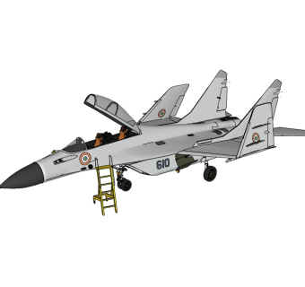 苏俄Mig-29米格-29战斗机 Sketchup模型，苏俄Mig-29米格-29战斗机 Skb模型下载