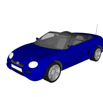 现代汽车免费su模型，汽车sketchup模型下载