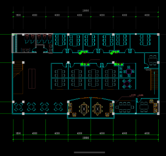 咖啡西餐厅装修CAD图纸，餐厅CAD平面布置图