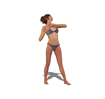 现代泳装人物su模型，3D真人草图大师模型下载