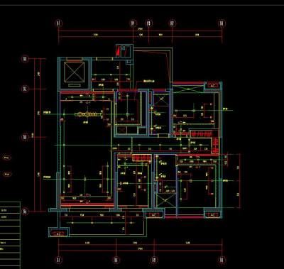 现代轻奢私宅家装空间施工图，家装CAD设计图纸下载