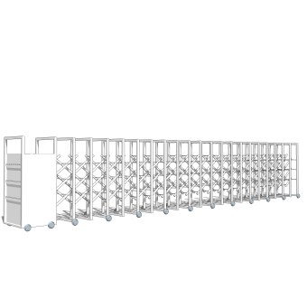 现代自动伸缩门su模型，自动伸缩门草图大师模型下载