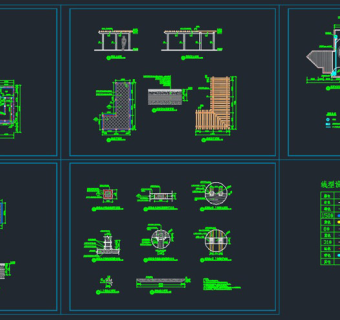 31套屋顶花园天台景观花园CAD平面图库，花园景观CAD施工图纸下载