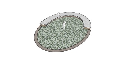 种植池座椅草图大师模型下载，异形椅su模型下载