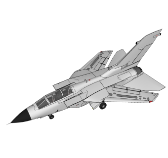 英德意联合Panavia Tornado龙卷风战斗机草图大师模型，战斗机SU模型下载