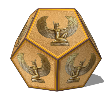 埃及雕像多边体摆件草图大师模型,现代装饰品su模型下载