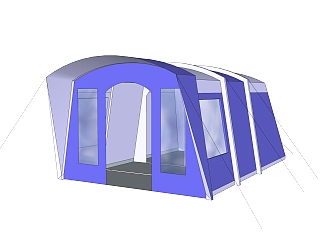 现代简约户外帐篷草图大师模型，帐篷skb文件下载