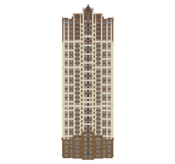 新古典高层住宅楼草图大师模型，住宅楼su模型下载