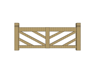中式实木栏杆su模型下载、实木栏杆草图大师模型下载