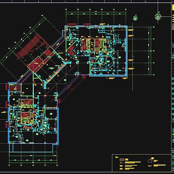 HLW上海世邦机器科技集团办公楼，CAD建筑图纸免费下载