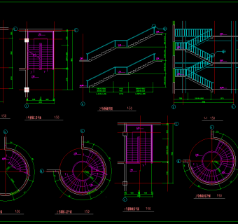 三层古堡CAD施工图，古堡CAD建筑图纸下载