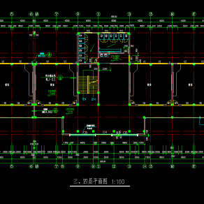 中学教学楼建筑施工图，中学教学楼CAD施工图纸下载