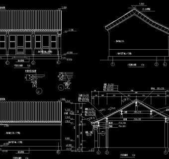 四合院CAD施工图，四合院CAD建筑图纸下载