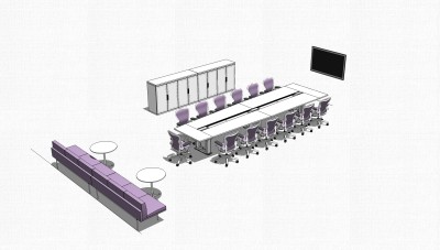 会议桌草图大师模型，会议桌sketchup模型，会议桌su素材下载