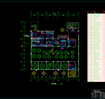 暨南大学华文学院食堂改造CAD施工图，大学食堂CAD图纸下载